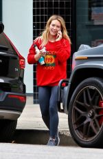 HILARY DUFF Leaves a Gym in Los Angeles 01/21/2020