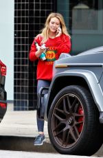 HILARY DUFF Leaves a Gym in Los Angeles 01/21/2020