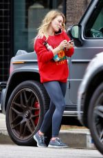 HILARY DUFF Leaves a Gym in Los Angeles 01/21/2020
