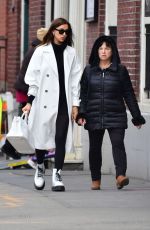 IRINA SHAYK Out Shopping with Her Mother in New York 01/27/2020