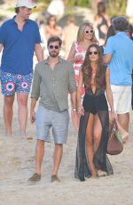 IZABEL GOULART and Kevin Trapp Out on the Beach in St Barth 12/31/2019