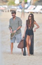 IZABEL GOULART and Kevin Trapp Out on the Beach in St Barth 12/31/2019