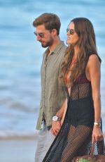 IZABEL GOULART and Kevin Trapp Out on the Beach in St Barth 12/31/2019