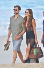 IZABEL GOULART and Kevin Trapp Out on the Beach in St Barth 12/31/2019