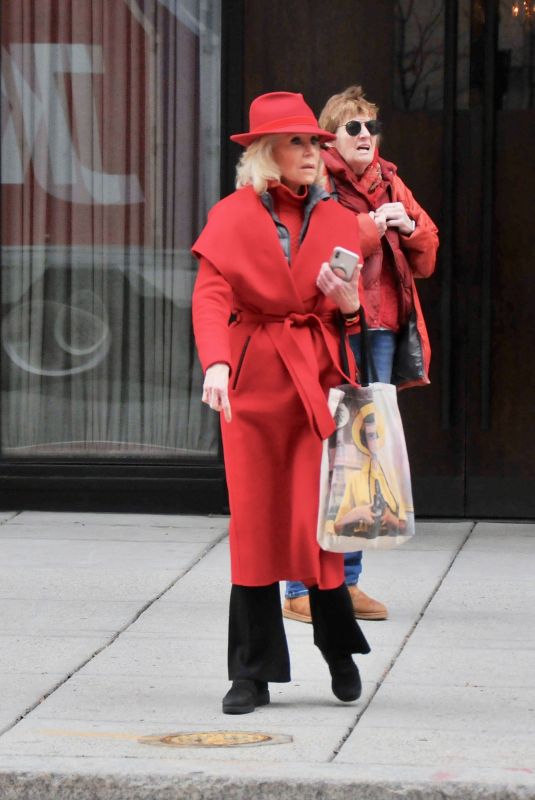 JANE FONDA Leaves Her Hotel in Washington D.C. 12/27/2019