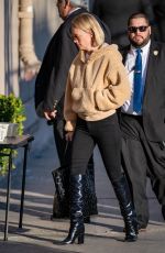 JANUARY JONES Arrives at Jimmy Kimmel Live in Los Angeles 01/09/2020