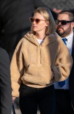 JANUARY JONES Arrives at Jimmy Kimmel Live in Los Angeles 01/09/2020