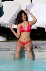 JASMIN WALIA in Bikini at a Pool in Los Angeles 01/28/2020