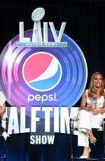 JENNIFER LOPEZ and SHAKIRA at Meet with Media Ahead of Super Bowl LIV Performance in Miami 01/30/2020