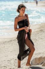 JESSICA AIDI in Bikini on the Beach in Tulum 01/28/2020
