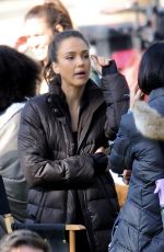 JESSICA ALBA on the Set of L.A