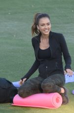 JESSICA ALBA on the Set of L.A