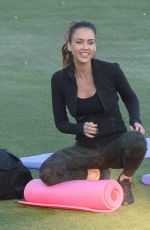 JESSICA ALBA on the Set of L.A
