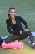 JESSICA ALBA on the Set of L.A