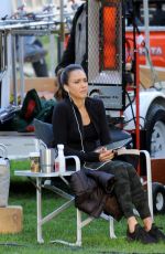 JESSICA ALBA on the Set of L.A