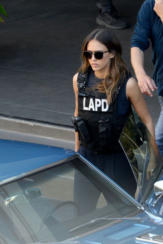 JESSICA ALBA on the Set of L.A