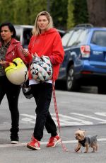 JESSICA HART Out with Her Dog in West Hollywood 01/08/2020