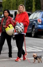 JESSICA HART Out with Her Dog in West Hollywood 01/08/2020