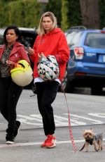 JESSICA HART Out with Her Dog in West Hollywood 01/08/2020