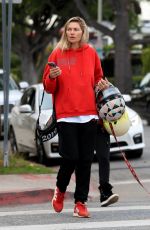 JESSICA HART Out with Her Dog in West Hollywood 01/08/2020