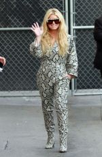 JESSICA SIMPSON Arrives at Jimmy Kimmel Live 01/29/2020