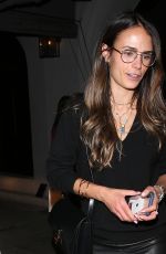 JORDANA BREWSTER in a Leather Skirt at Craig
