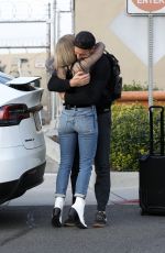 JULIANNE HOUGH and Brooks Laich at LAX AIrport in Los Angeles 01/09/2020