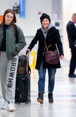 JULIANNE MOORE and Bart and LIV FREUNDLICH at JFK Airport in New York 01/03/2020