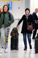 JULIANNE MOORE and Bart and LIV FREUNDLICH at JFK Airport in New York 01/03/2020