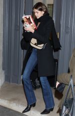 KAIA GERBER Arrives at Valentino Fitting at Haute Couture Week in Paris 01/20/2020