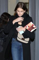 KAIA GERBER Arrives at Valentino Fitting at Haute Couture Week in Paris 01/20/2020