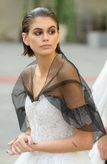 KAIA GERBER on the Backstage at Chanel Fashion Show in Paris 01/21/2020