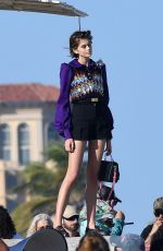 KAIA GERBER on the Set of a Photoshoot in Miami 01/14/2020
