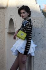 KAIA GERBER on the Set of a Photoshoot in Miami 01/14/2020