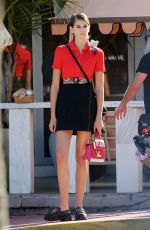 KAIA GERBER on the Set of a Photoshoot on the Beach in Miami 01/13/2020