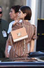KAIA GERBER Poses with a Classic Car at a Photoshoot in Miami 01/13/2020
