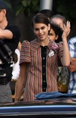 KAIA GERBER Poses with a Classic Car at a Photoshoot in Miami 01/13/2020
