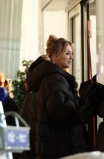 KALEY CUOCO on the Set of The Flight Attendant at Airport in Rome 01/15/2020