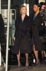 KALEY CUOCO on the Set of The Flight Attendant at Airport in Rome 01/15/2020