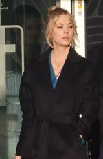 KALEY CUOCO on the Set of The Flight Attendant at Airport in Rome 01/15/2020