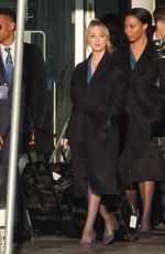 KALEY CUOCO on the Set of The Flight Attendant at Airport in Rome 01/15/2020