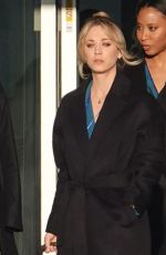 KALEY CUOCO on the Set of The Flight Attendant at Airport in Rome 01/15/2020