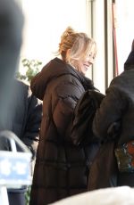 KALEY CUOCO on the Set of The Flight Attendant at Airport in Rome 01/15/2020