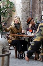 KALEY CUOCO on the Set of The Flight Attendant in Rome 01/16/2020