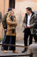 KALEY CUOCO on the Set of The Flight Attendant in Rome 01/16/2020