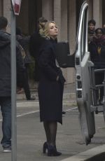 KALEY CUOCO on the Set of The Flight Attendant in Rome 01/20/202