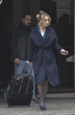 KALEY CUOCO on the Set of The Flight Attendant in Rome 01/20/202