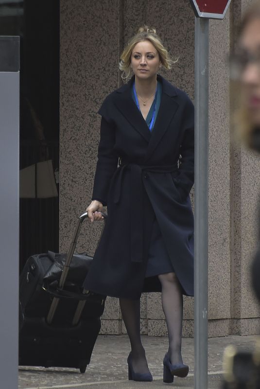 KALEY CUOCO on the Set of The Flight Attendant in Rome 01/20/202