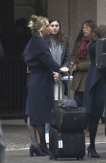 KALEY CUOCO on the Set of The Flight Attendant in Rome 01/20/202