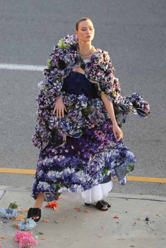KARLIE KLOSS on the Set of a Vogue Photoshoot in Los Angeles 01/28/2020